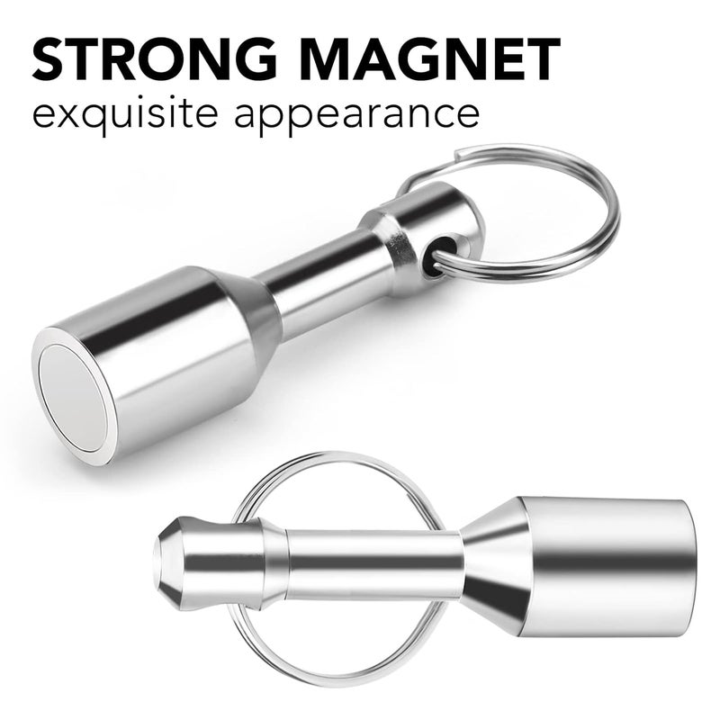 TRYMAG 10 Pack Keychain Magnets for Testing Brass, Neodymium Pocket Keychain with Strong Magnetic Rare Earth, Gold Silver Jewelry Test Magnet Hanging Keys Holder - Image 3